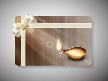 hediye kartı için deepawali veya diwali Festivali Hindistan'da. EPS 10.