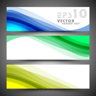 Web sitesi başlığı ya da afiş seti. EPS 10.