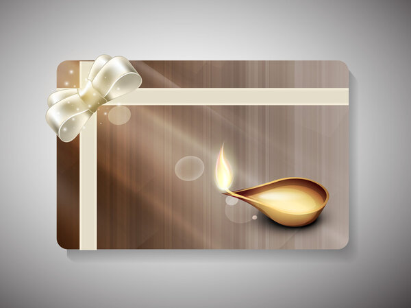 Подарочная карта для фестиваля Дипавали или Дивали в Индии. EPS 10
.