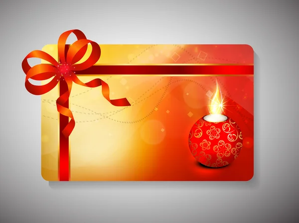 Tarjeta de regalo para el festival Deepawali o Diwali en la India. EPS 10 . — Vector de stock