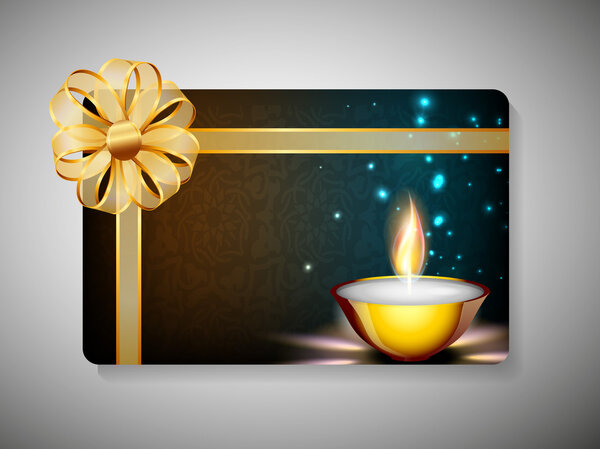 Подарочная карта для фестиваля Дипавали или Дивали в Индии. EPS 10
.