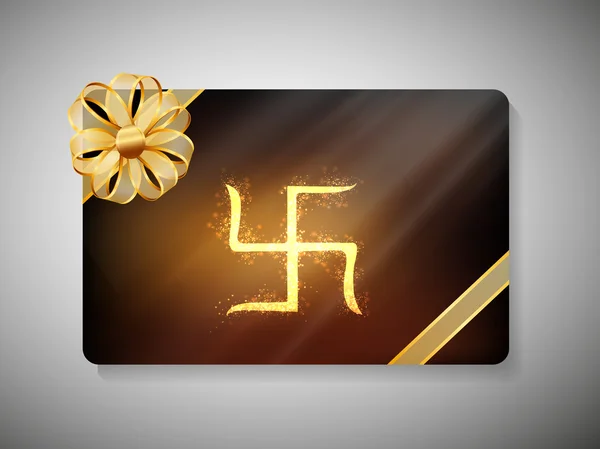 Gift card voor deepawali of diwali festival in india. EPS 10. — Stockvector