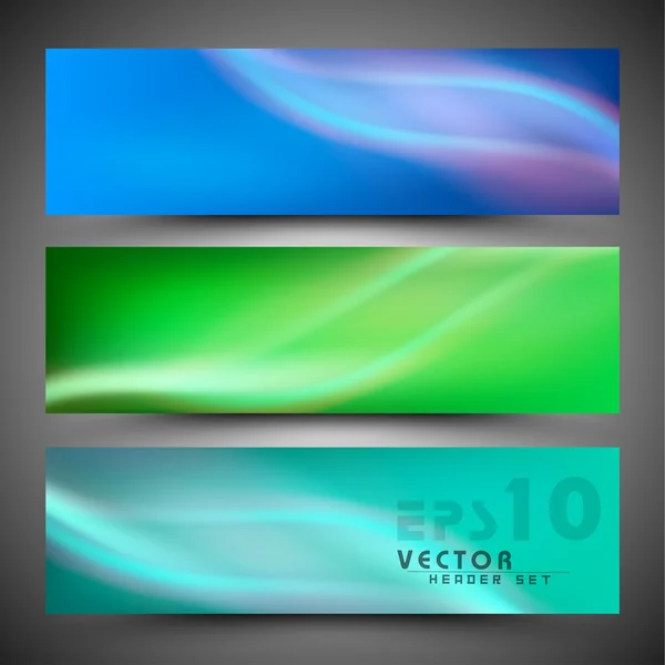 Website header of banner set. EPS 10. — Stockvector