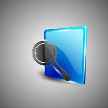 parlak 3d web 2.0 arama sembol simge seti. EPS 10.