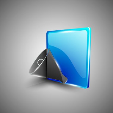 parlak 3d web 2.0 sembol ses simge seti. EPS 10.