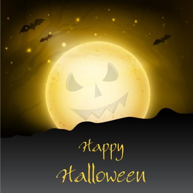 Scary halloween gece arka plan. EPS 10.