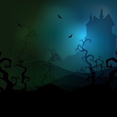 Spooky halloween gece. EPS 10.