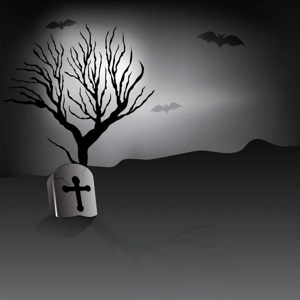 Gruseliger Hintergrund der Halloween-Nacht. Folge 10. — Stockvektor