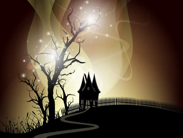 Scary Halloween night background. EPS 10. — Stock Vector