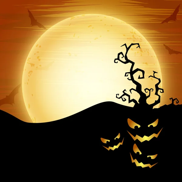 Fondo de noche de Halloween aterrador. EPS 10 . — Vector de stock