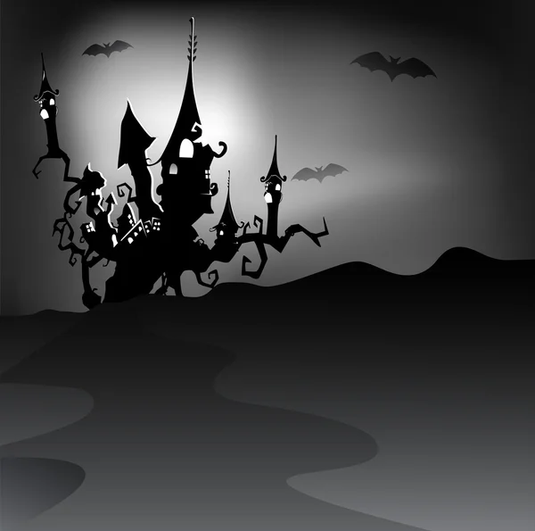 Scary Halloween night background. EPS 10. — Stock Vector