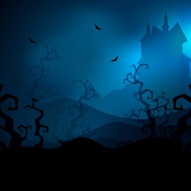 Spooky halloween gece. EPS 10.