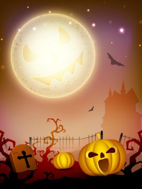 Cadılar Bayramı korkutucu kabak. EPS 10.