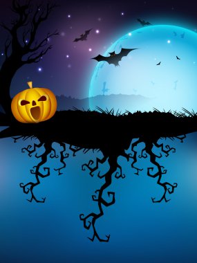 Spooky halloween gece. EPS 10.