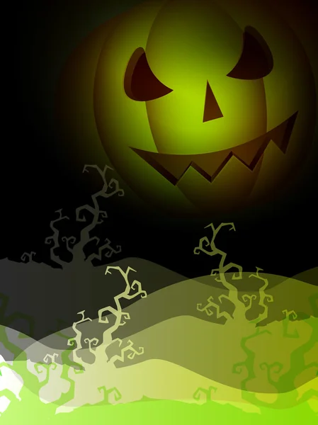 Citrouille effrayant dans le fond de nuit d'Halloween. SPE 10 . — Image vectorielle