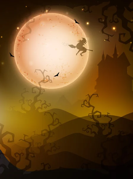Skrämmande halloween natt bakgrund. EPS 10. — Stock vektor