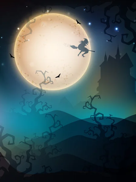 Fondo de noche de Halloween aterrador. EPS 10 . — Vector de stock