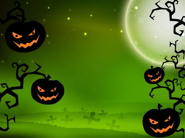 Fundo assustador da noite de Halloween. EPS 10 . — Vetor de Stock