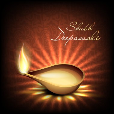 diwali Festivali Türkiye diya tebrik kartı. EPS 10.