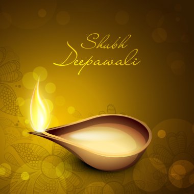 diwali Festivali Türkiye diya tebrik kartı. EPS 10.