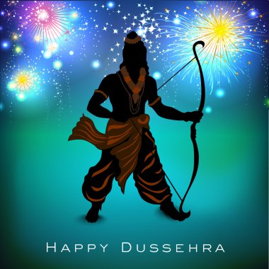 Dussehra festival arka plan. EPS 10.