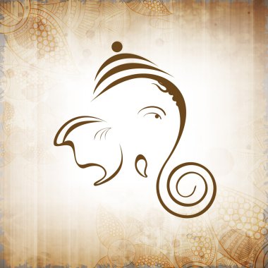 hindu lord ganesha yaratıcı parlak Illustration. EPS 10.