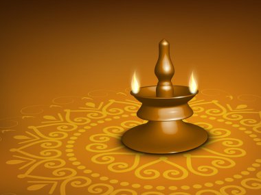 diwali Festivali Türkiye diya tebrik kartı. EPS 10.