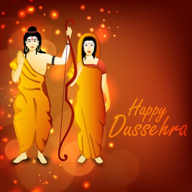 Dussehra festival arka plan. EPS 10.