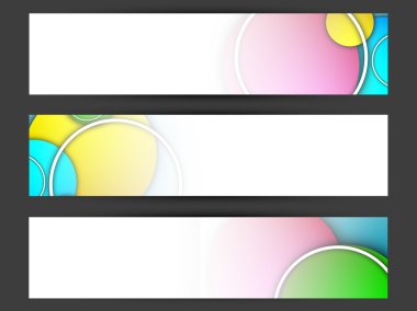 Web sitesi başlığı ya da afiş seti. EPS 10.