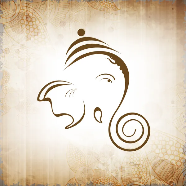 Hindu lord ganesha yaratıcı parlak Illustration. EPS 10. — Stok Vektör