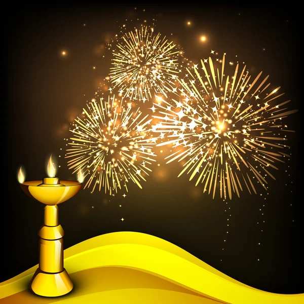 Tarjeta de felicitación para la celebración de Diwali en la India. EPS 10 . — Vector de stock