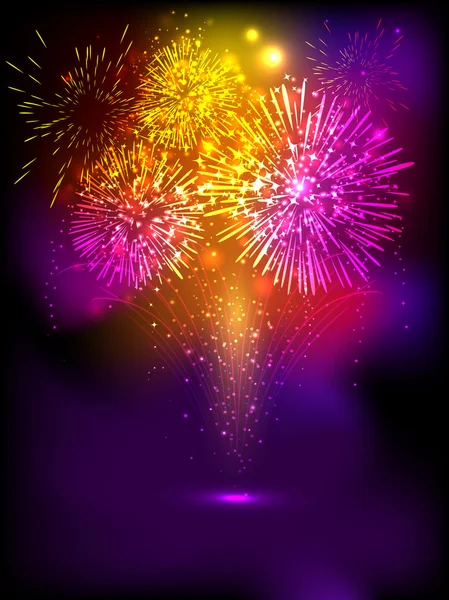 Feuerwerkskörper Hintergrund für Diwali-Fest in Indien — Stockvektor