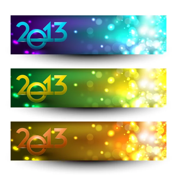 New year website header and banner set. EPS 10. — Stock Vector