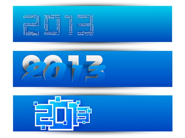 Año nuevo encabezado del sitio web y conjunto de banners. EPS 10 . — Vector de stock