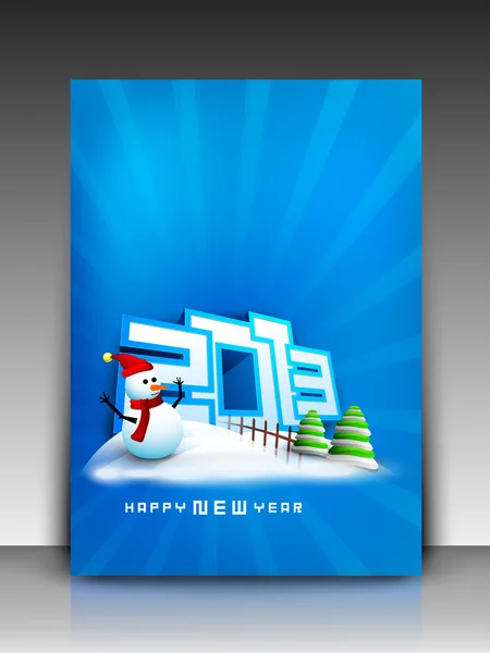 Cartão de felicitações ou cartão de presente para a celebração de Ano Novo Feliz 2013 . — Vetor de Stock