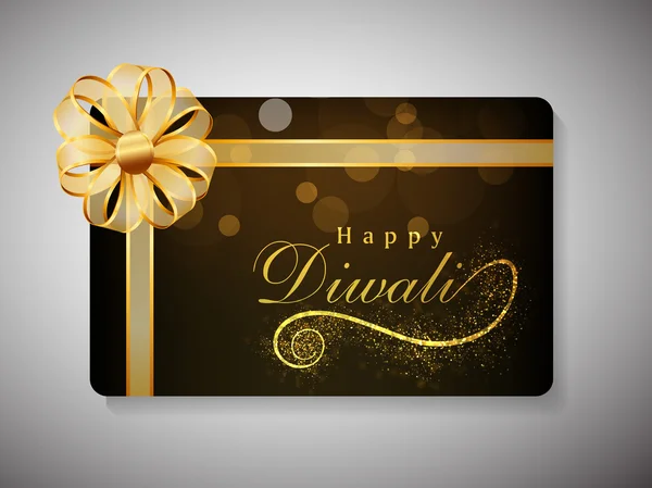 Gift card for Deepawali or Diwali festival in India. EPS 10. — Stock Vector