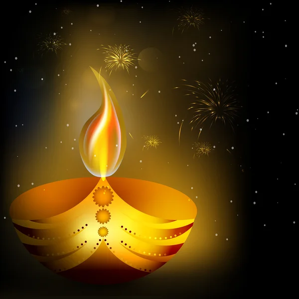 Wenskaart voor diwali festival in india. EPS 10. — Stockvector