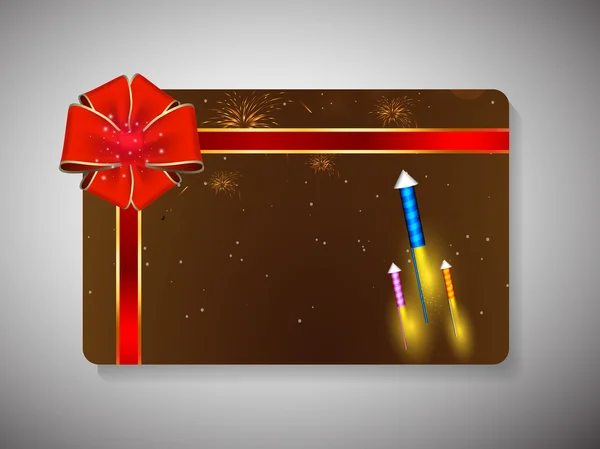 Tarjeta de regalo para el festival Deepawali o Diwali en la India. EPS 10 . — Vector de stock