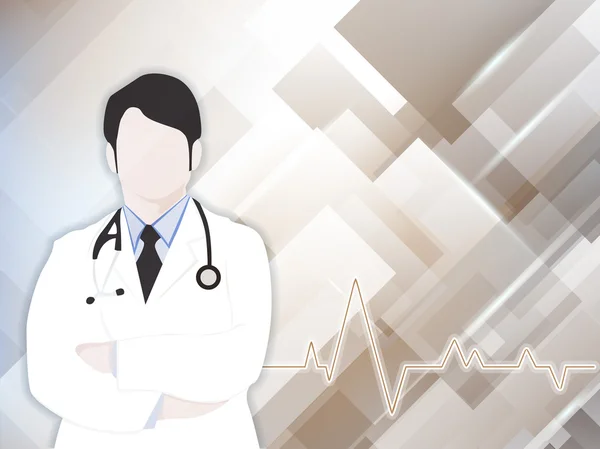 Antecedentes médicos y de salud con Doctor (Hombre). EPS 10 . — Vector de stock