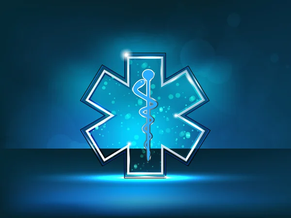 Antecedentes médicos abstractos con símbolo médico caduceus. EPS 10 — Vector de stock