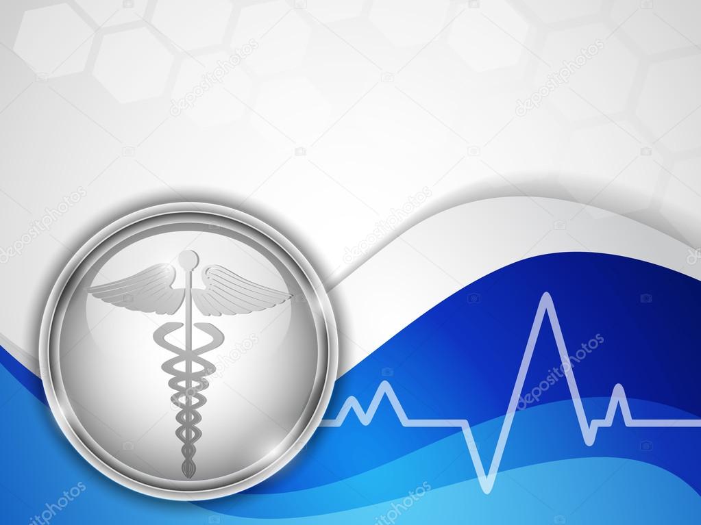 Abstract medical background with caduceus medical symbol. EPS 10