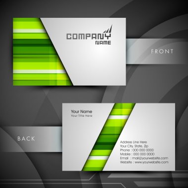 Professional and designer business card set or visiting card set clipart