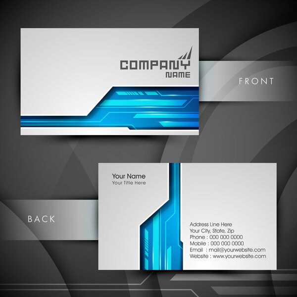 Professional and designer business card set or visiting card set