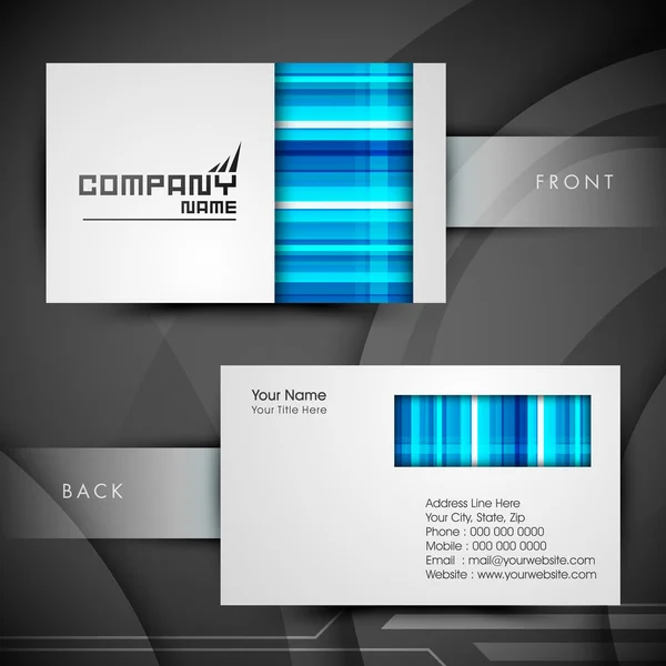 Professional and designer business card set or visiting card set — 스톡 벡터