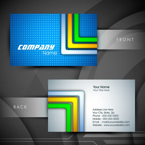 Conjunto de cartão de visita profissional e designer ou conjunto de cartão de visita — Vetor de Stock