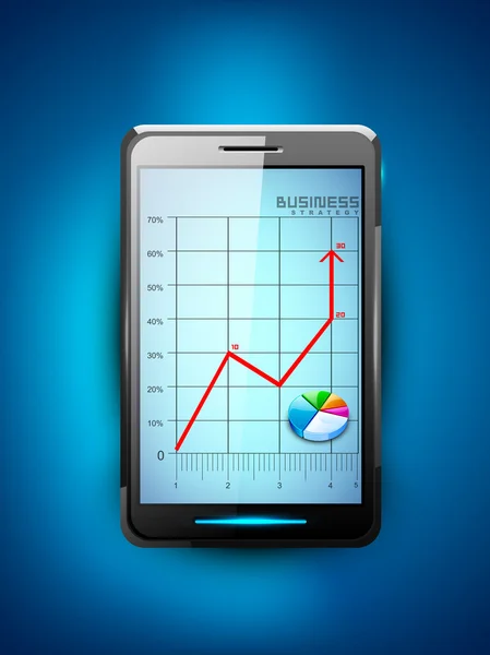 Abstrakt 3d statistik bakgrund, affärsidé på en smart m — Stock vektor