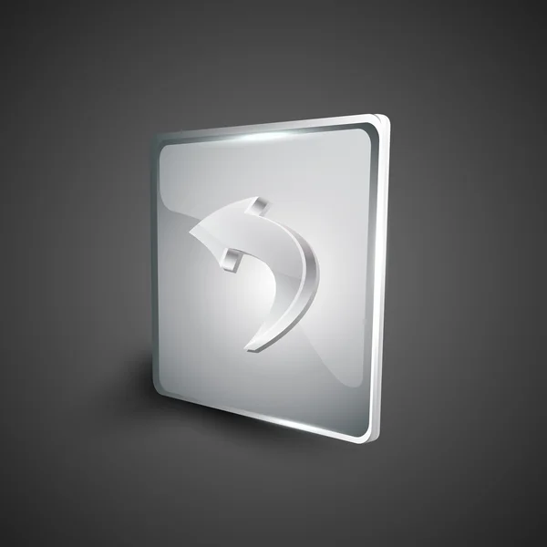 Brillante web 3D 2.0 izquierda icono de flecha icono conjunto. EPS 10 . — Vector de stock