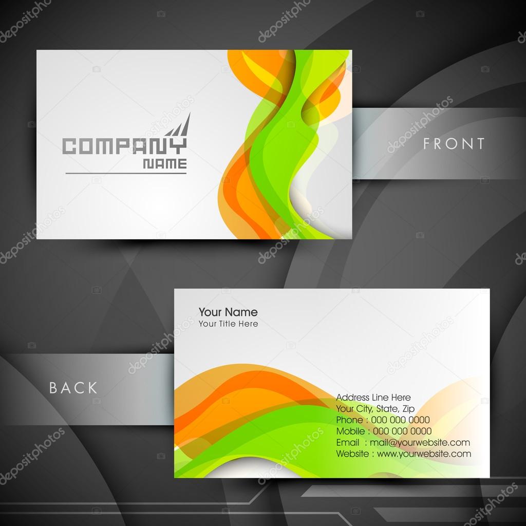 Professional and designer business card set or visiting card set