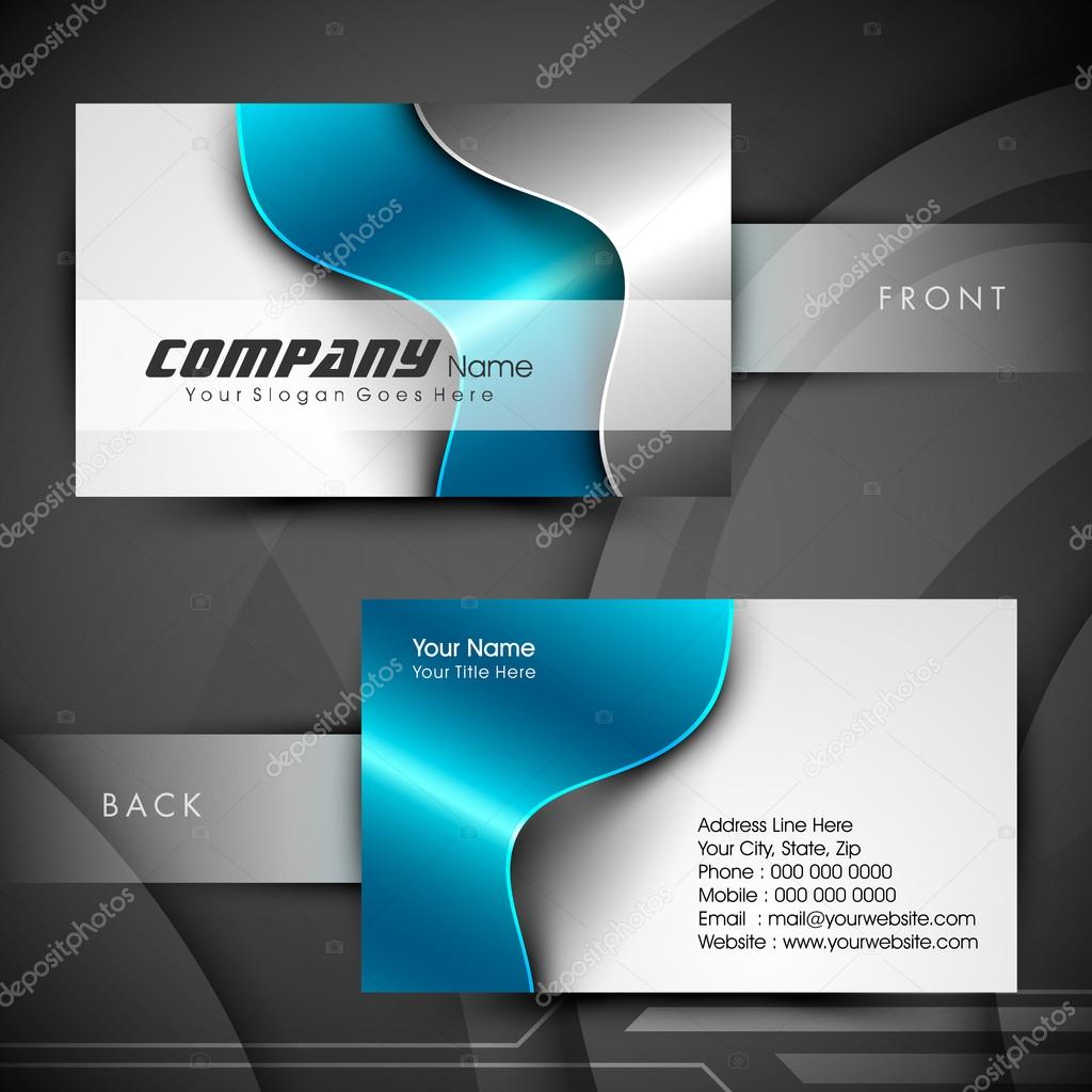Professional and designer business card set or visiting card set. EPS 10.