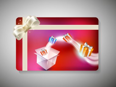 neşeli Noel kutlaması için hediye kartı. EPS 10.